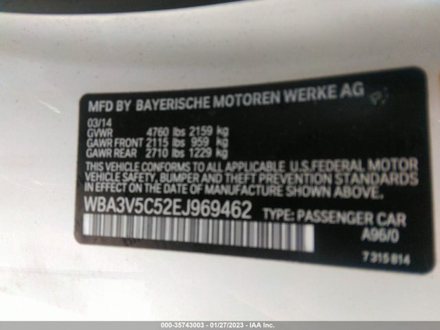 BMW 4 Series 428i 2014 WBA3V5C52EJ969462 Image 9