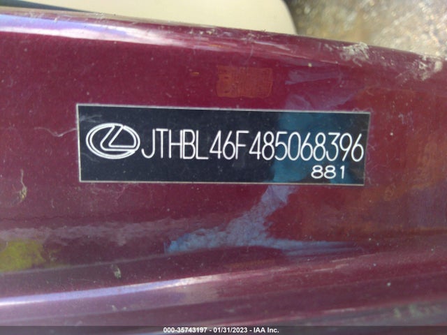 2008 LEXUS LS 460 VIN: JTHBL46F485068396