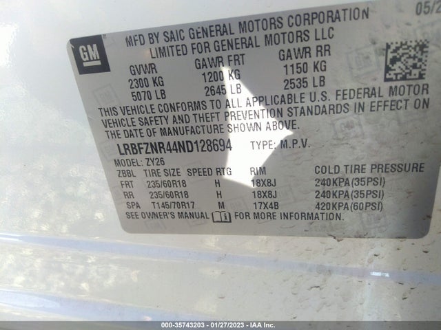 2022 BUICK ENVISION ESSENCE VIN: LRBFZNR44ND128694
