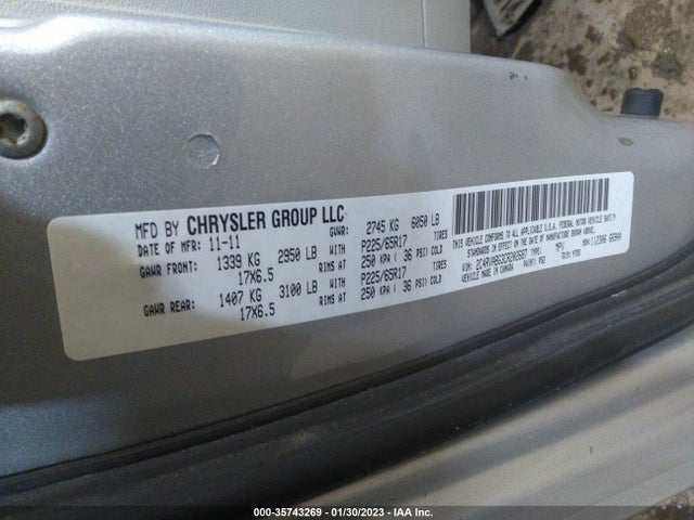 2012 VOLKSWAGEN ROUTAN SE VIN: 2C4RVABG3CR202687