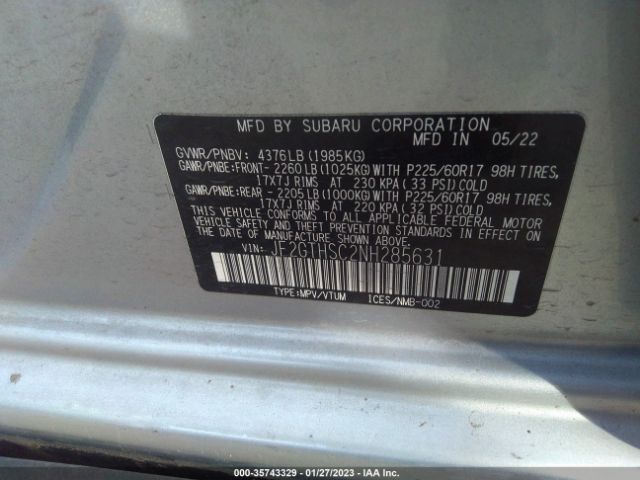 JF2GTHSC2NH285631 Subaru Crosstrek Sport
