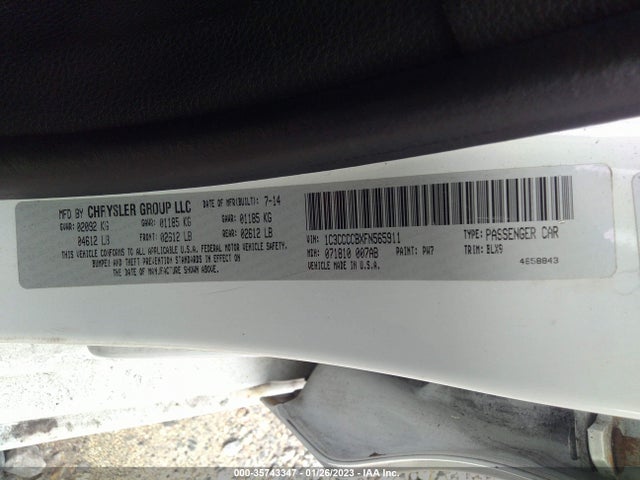 1C3CCCCBXFN565911 Chrysler 200 C