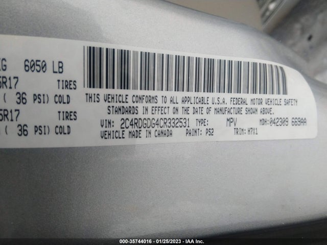 Dodge Grand Caravan Crew 2012 2C4RDGDG4CR332531 Image 9