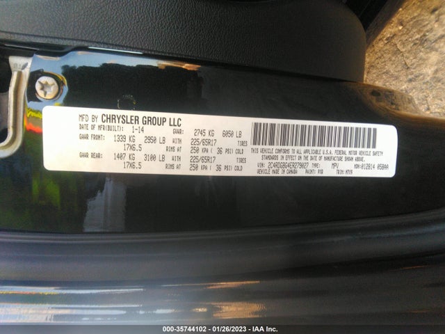 Dodge Grand Caravan Se 30th Anniversary 2014 2C4RDGBG4ER279027 Image 10