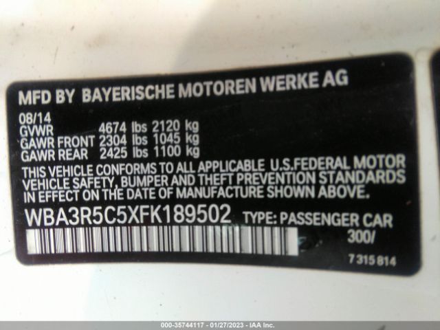 WBA3R5C5XFK189502 BMW 4 Series 435i Xdrive