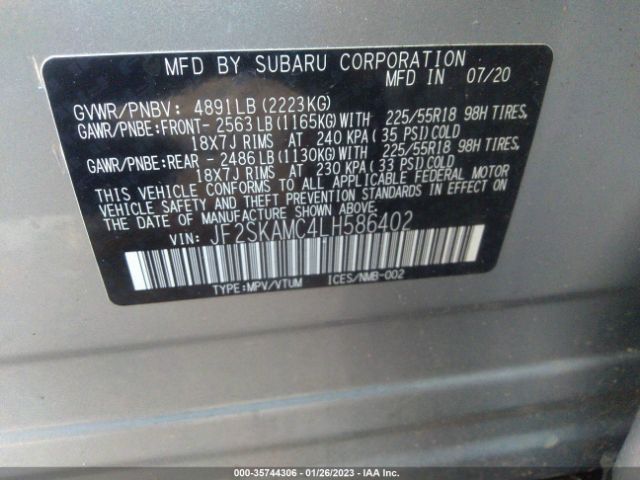 JF2SKAMC4LH586402 Subaru Forester Sport