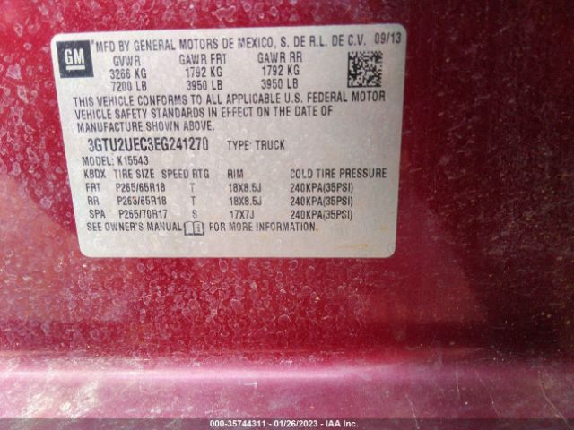 3GTU2UEC3EG241270 GMC Sierra 1500 Sle
