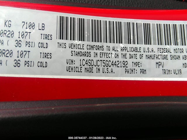 Dodge Durango R/t 2016 1C4SDJCT5GC442192 Image 9