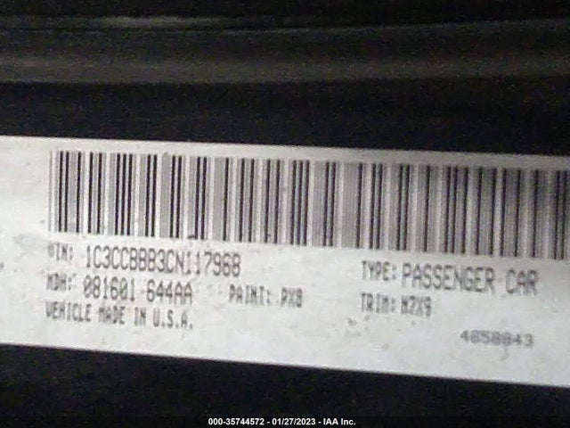 1C3CCBBB3CN117968 Chrysler 200 Touring