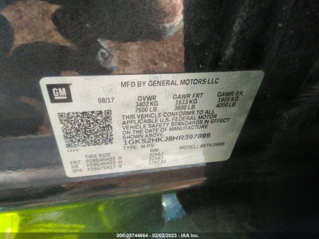 1GKS2HKJ8HR397895 GMC YUKON XL DENALI
