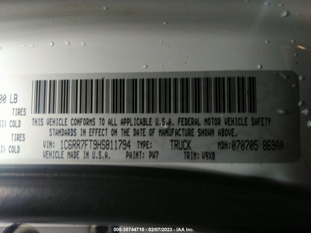 2017 Ram 1500, VIN: 1C6RR7FT9HS811794