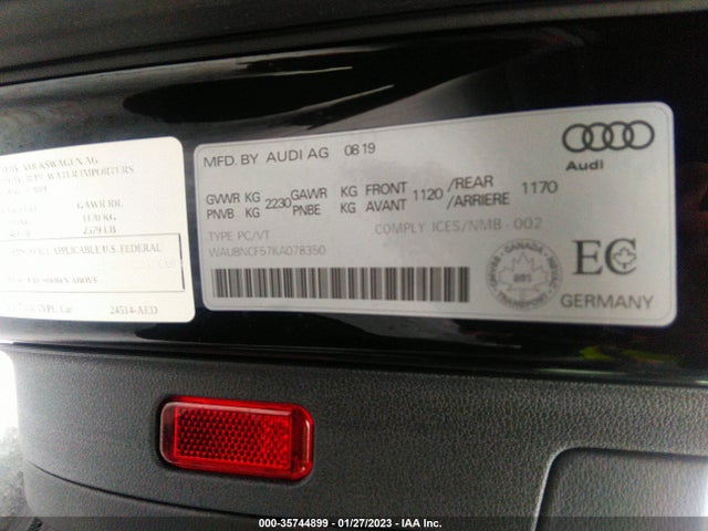 2019 Audi A5, VIN: WAUBNCF57KA078350