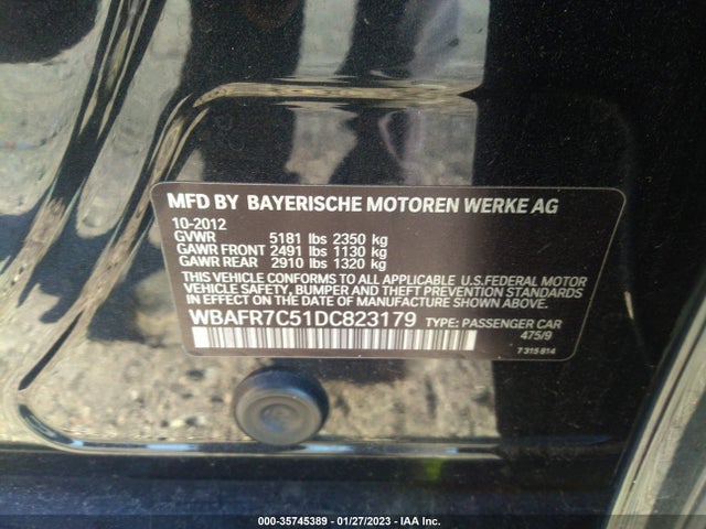 BMW 535 2013 WBAFR7C51DC823179 Image 9