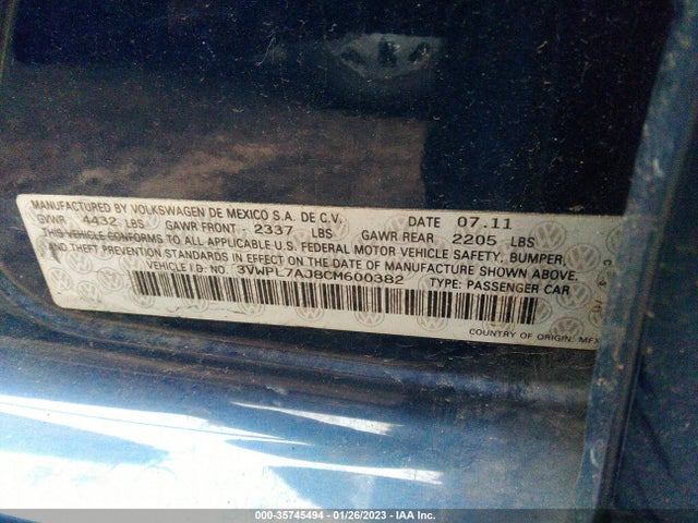 2012 VOLKSWAGEN JETTA SPORTWAGEN TDI W/SUNROOF & NAV VIN: 3VWPL7AJ8CM600382