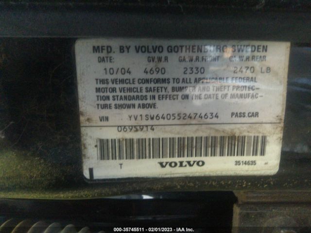 YV1SW640552474634 Volvo V70