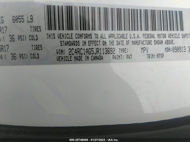 Chrysler PACIFICA L 2018 2C4RC1AG5JR113692 Image 10