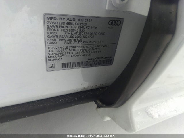 2022 Audi Q7, VIN: WA1LXBF78ND003070
