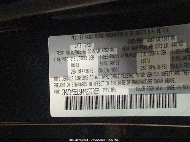 2021 Mazda CX-30, VIN: 3MVDMBBL9MM237855