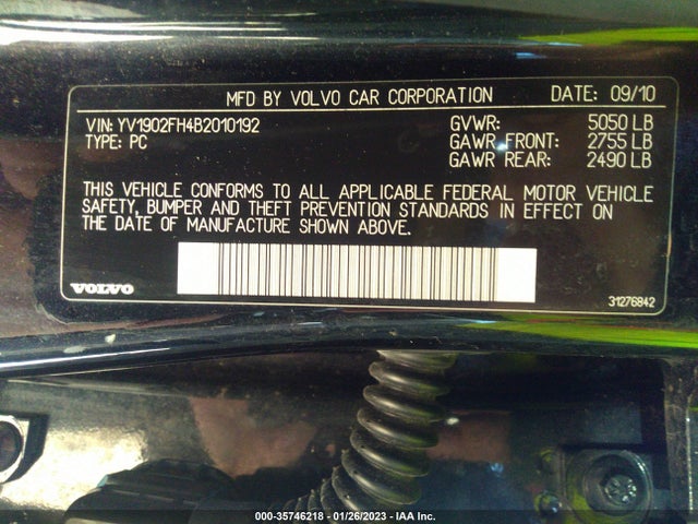 Volvo S60 2011 YV1902FH4B2010192 Image 9