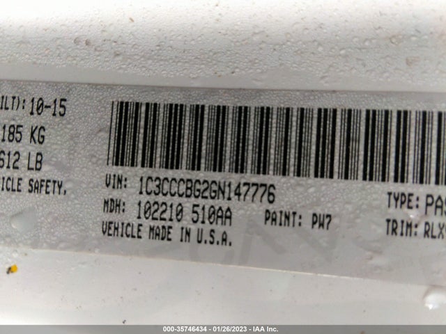 Chrysler 200 S 2016 1C3CCCBG2GN147776 Image 9
