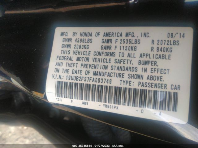 19UUB2F57FA003749 Acura Tlx V6 Tech