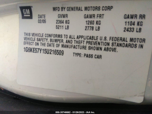 Cadillac Deville 2005 1G6KE57Y15U216509 Image 10