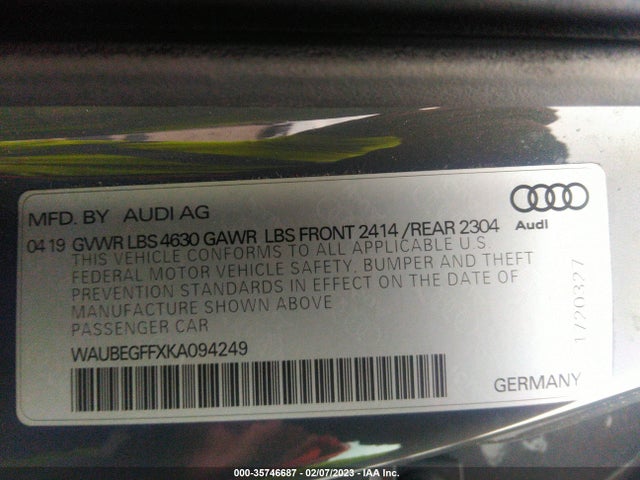 Audi A3 Sedan Premium 2019 WAUBEGFFXKA094249 Image 9