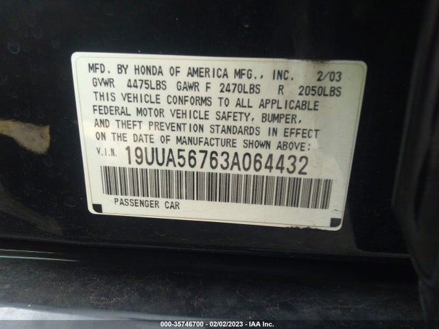 19UUA56763A064432 Acura Tl W/navigation System