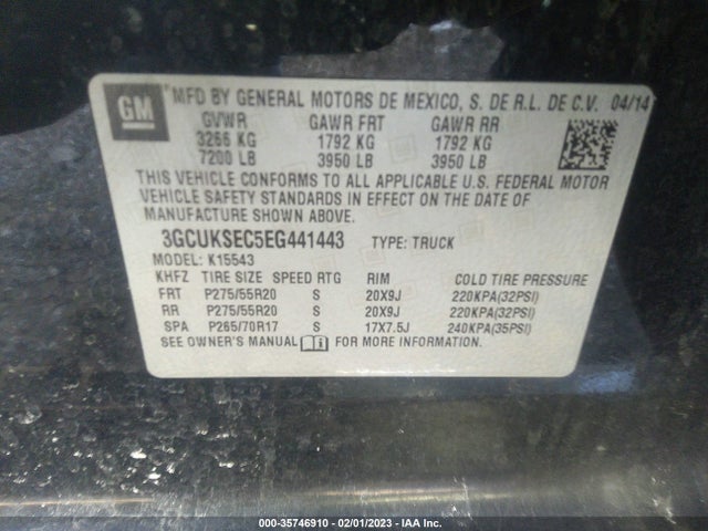 Chevrolet Silverado 1500 Ltz 2014 3GCUKSEC5EG441443 Image 9