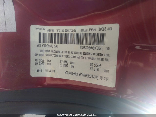 2006 DODGE STRATUS SDN SXT VIN: 1B3EL46X06N128325