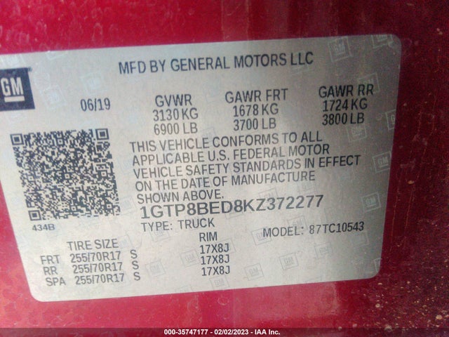 GMC Sierra 1500 Sle 2019 1GTP8BED8KZ372277 Image 10