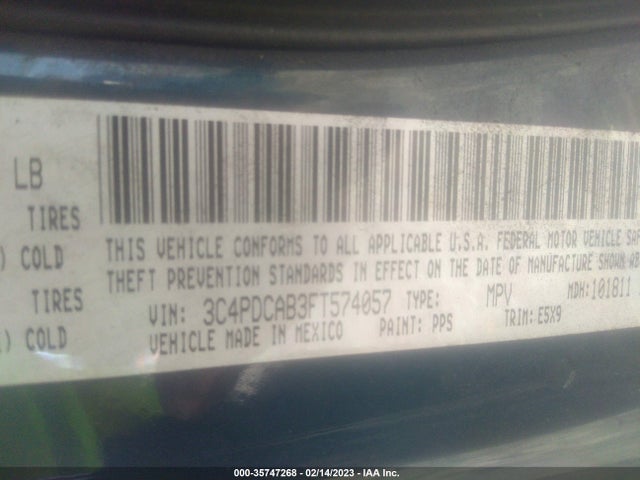 Dodge Journey American Value Pkg 2015 3C4PDCAB3FT574057 Image 9