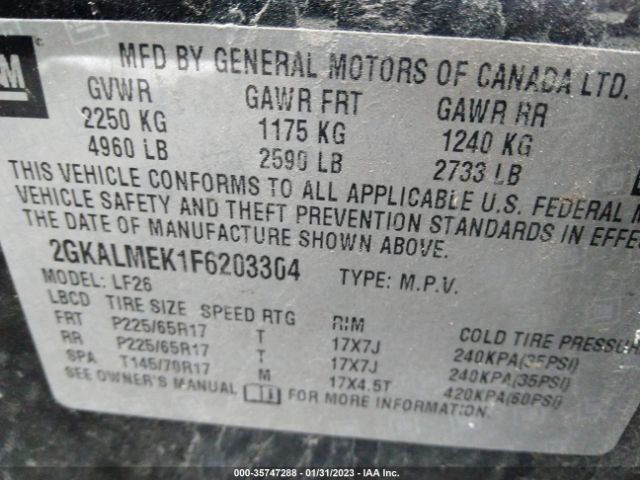 2GKALMEK1F6203304 GMC Terrain Sle