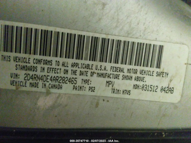 Dodge Grand Caravan Se 2010 2D4RN4DE4AR282465 Image 11