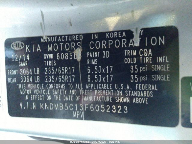 KNDMB5C13F6052323 KIA SEDONA LX