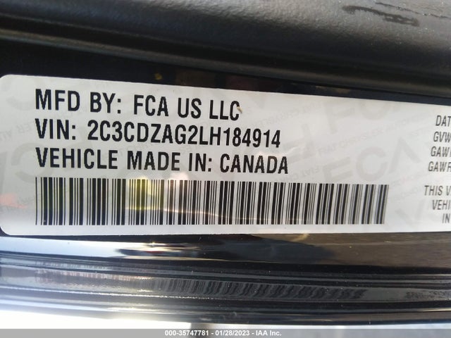 Dodge Challenger Sxt 2020 2C3CDZAG2LH184914 Image 9