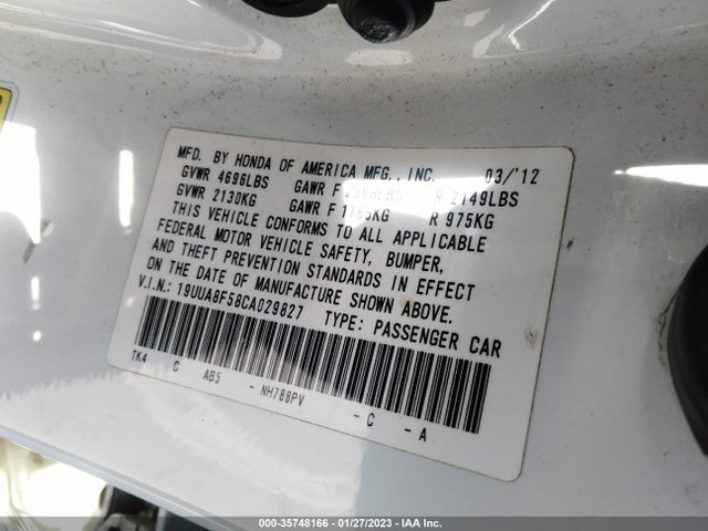 Acura Tl Tech Auto 2012 19UUA8F58CA029827 Image 11