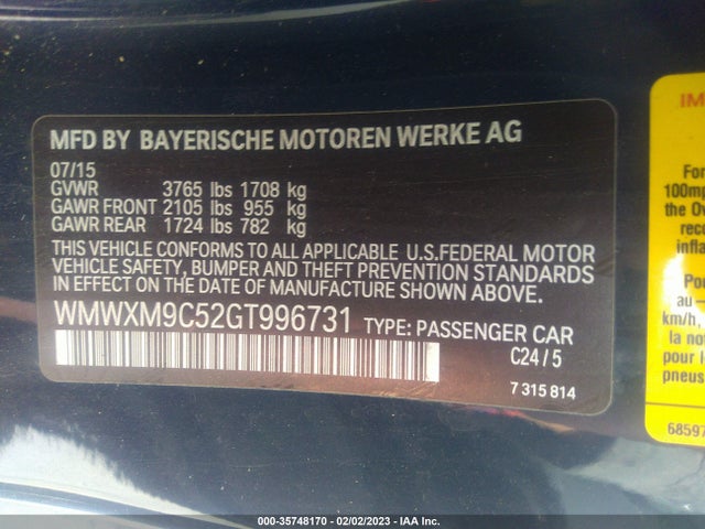 2016 Mini Cooper, VIN: WMWXM9C52GT996731