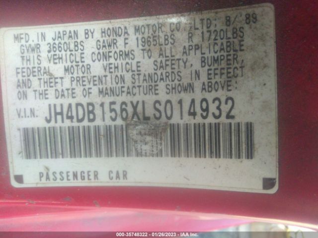 JH4DB156XLS014932 Acura Integra Gs