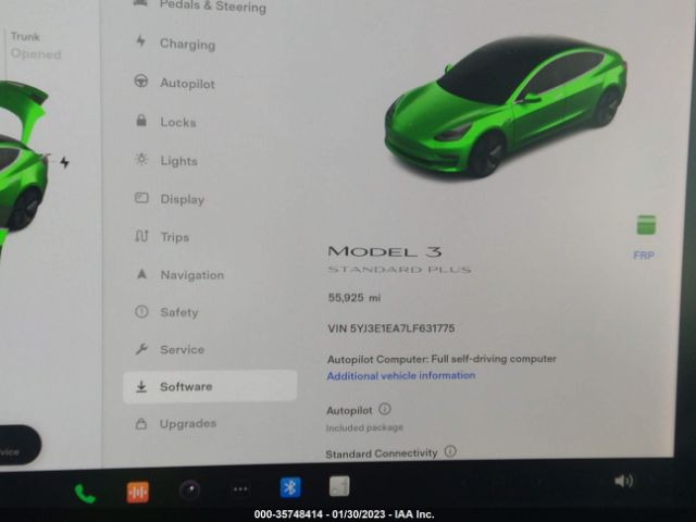 5YJ3E1EA7LF631775 Tesla Model 3 Standard Range