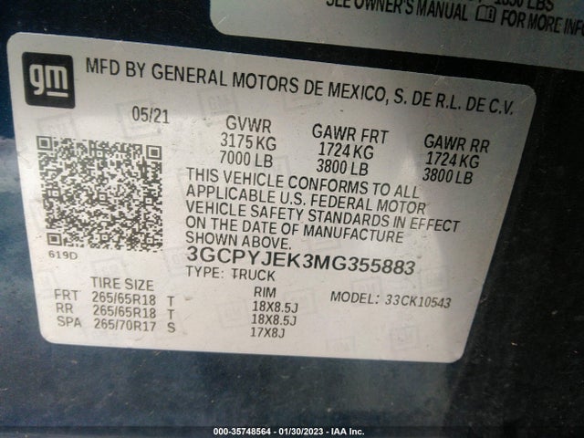 Chevrolet Silverado 1500 Lt 2021 3GCPYJEK3MG355883 Image 9