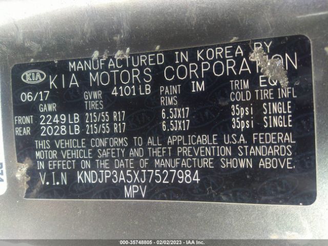 KNDJP3A5XJ7527984 KIA SOUL +