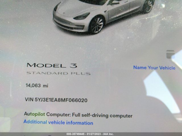 5YJ3E1EA8MF066020 Tesla MODEL 3