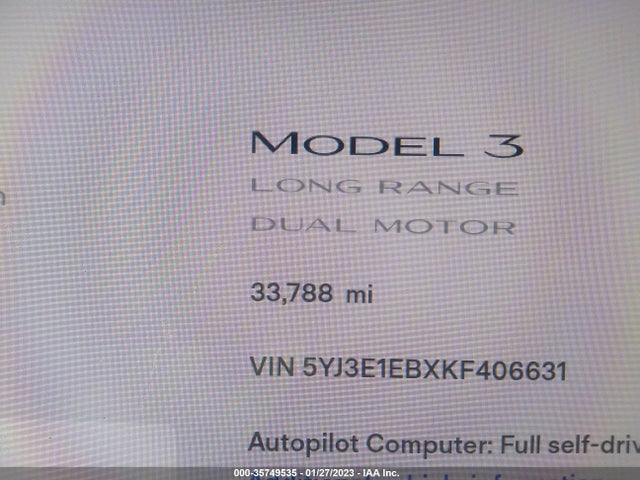 Tesla MODEL 3 2019 5YJ3E1EBXKF406631 Image 8