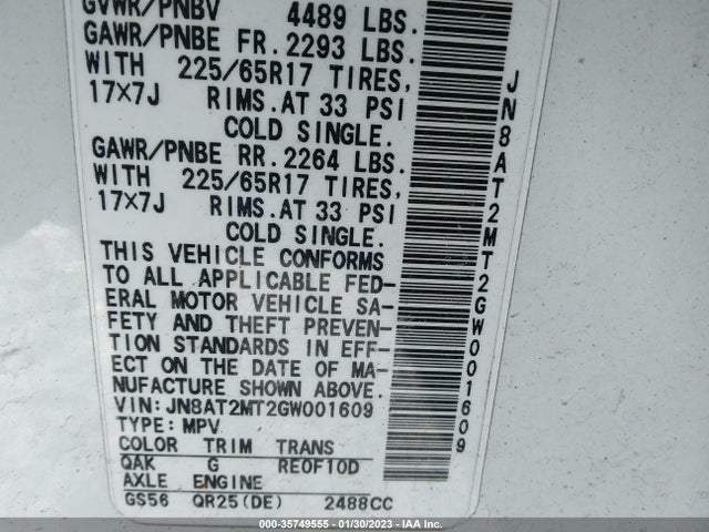Nissan ROGUE S 2016 JN8AT2MT2GW001609 Image 9