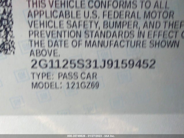 Chevrolet Impala Premier 2018 2G1125S31J9159452 Image 10