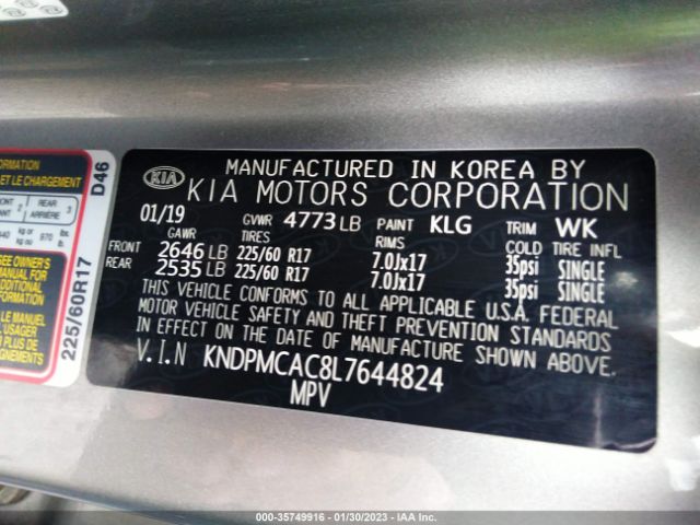 KNDPMCAC8L7644824 KIA Sportage Lx