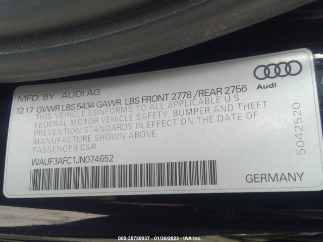 2018 Audi A6, VIN: WAUF3AFC1JN074652