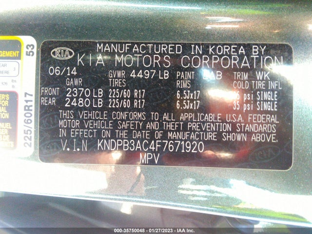 2015 Kia Sportage, VIN: KNDPB3AC4F7671920