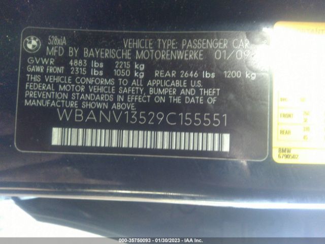 WBANV13529C155551 BMW 5 Series 528i Xdrive